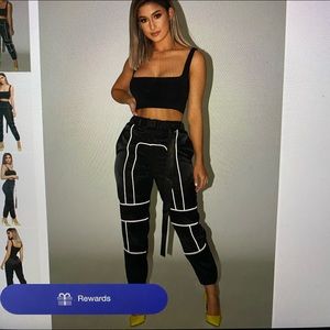 Honeybum reflective black pants